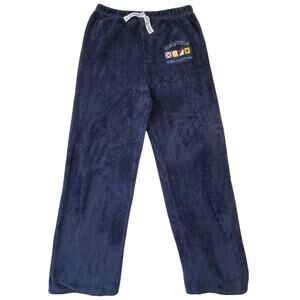 Nautica Kids Sleepwear 14 Navy N83 Yachting Flags Embroidery Pajama Fleece Pants